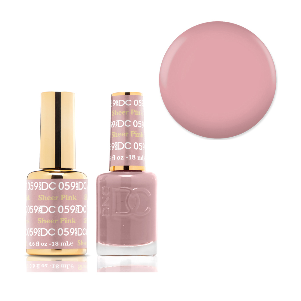 DND 059 Sheer Pink - DC Collection Gel & Lacquer Duo 18ml - Picture 1 of 1