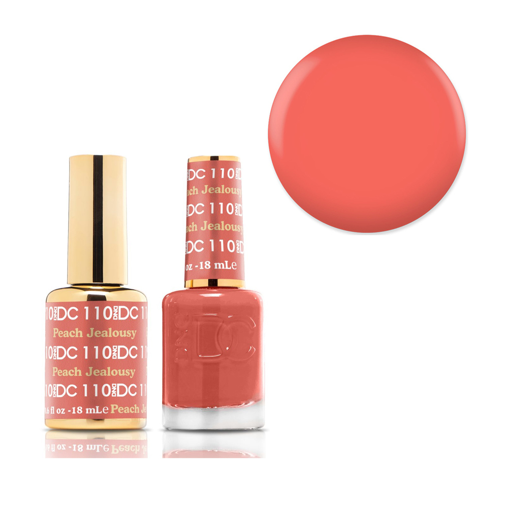 DND 110 Peach Jealously - DC Collection Gel & Lacquer Duo 18ml - Picture 1 of 1