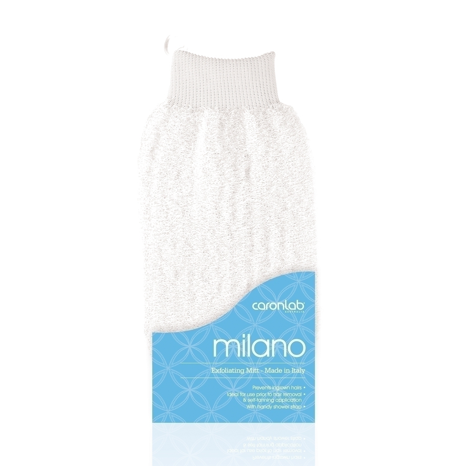 Caronlab Milano Exfoliating Mitt - White - Picture 1 of 1