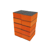 Parent Buffer Mini 2 Way Sanding File Block Orange Black Grit 100/100 10 pcs_