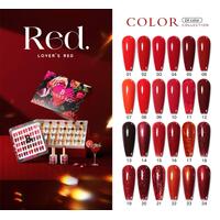 Billionaire Lover's Red Gel Nails Polish (24 Color Collection) - 15ml