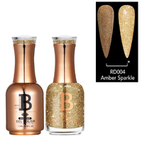 Billionaire Diamond Gel & Lacquer Duo - 004 Amber Sparkle 15ml