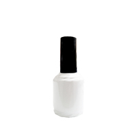 Empty Glass White Nail Gel Polish Bottle 15ml (0.5oz)