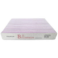 Billionaire - Nail Files Premium Gray Square X-Coarse 80/80 25 pcs