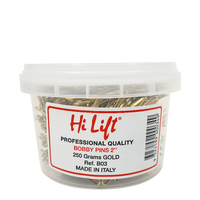 Hi Lift - Strong Hold Hair Tie Bobby Pins Gold 2" 250g