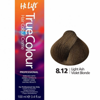 Hi Lift True Colour Permanent Hair Color Cream 8.12 Light Ash Violet Blonde 100ml