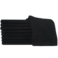 Partex Majestic Cotton Black Towels Large 12pcs