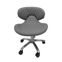 Salon Chair Stool Round Hydraulic Leather PU 1020 Gray