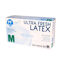 Ultra Fresh Latex Examination Disposable Gloves Powder Free Size Medium M (1000pcs)