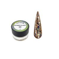 Wave Gel - Nail Foil Art Glitter Holographic Ether Flake 09 (1g)