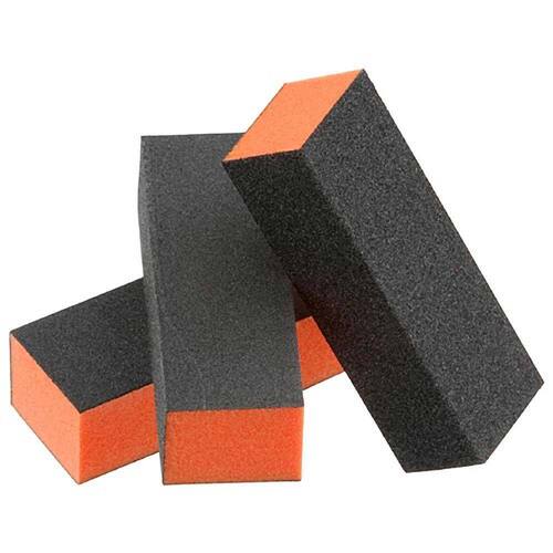 Korea Buffer 3 Way Sanding File Block Orange Black Grit 100/120 500pcs