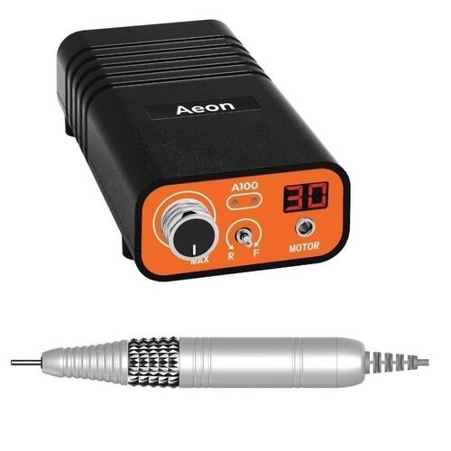 Aeon - Cordless Nail File Drill Machine A100 Black & Orange