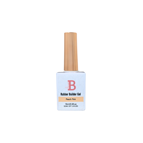 Billionaire Rubber Builder Gel Brush-On Soak Off Peach Pink 15ml