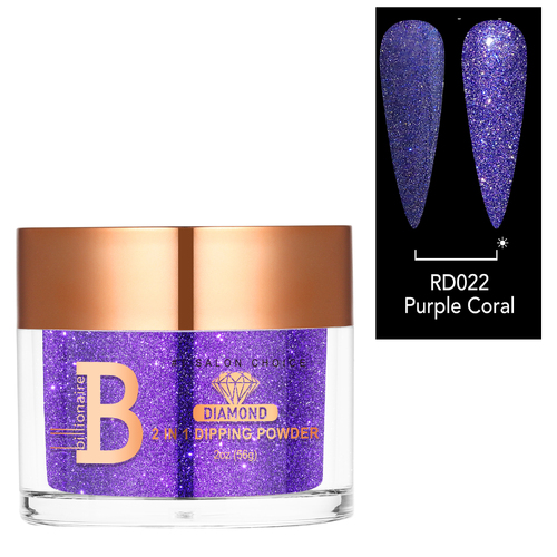 Billionaire Diamond Dip/Acrylic Powder - 022 Purple Coral 56g