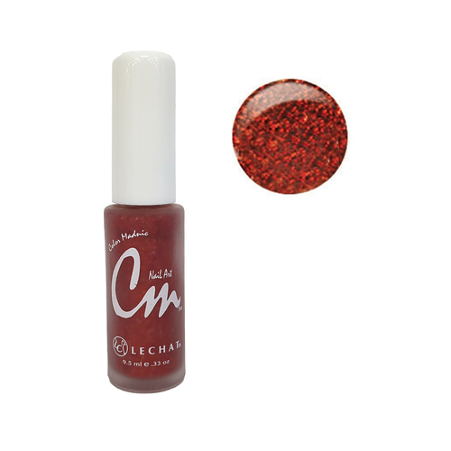 Lechat CM Nail Art Polish - NA21 Red Glitter 9.5ml