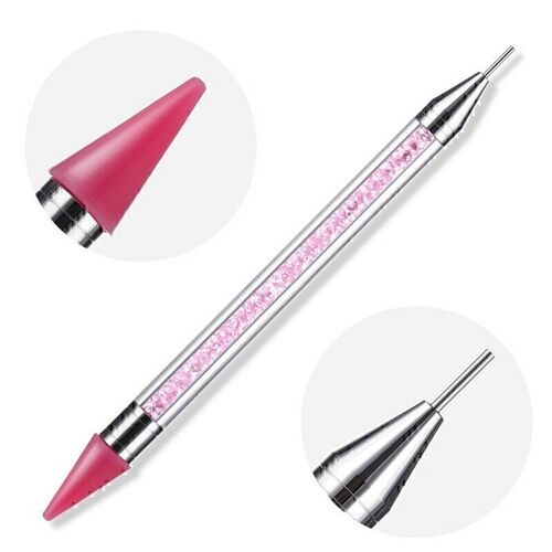 Rhinestone Diamond Picker Dotting Nail Dual-ended Gem Pen Crystal Red