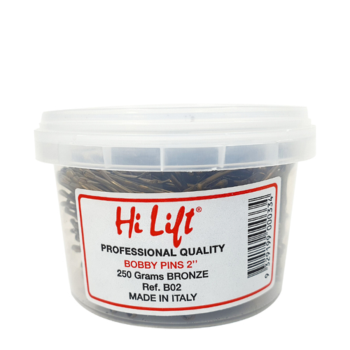 Hi Lift - Strong Hold Hair Tie Bobby Pins Bronze 2" 250g