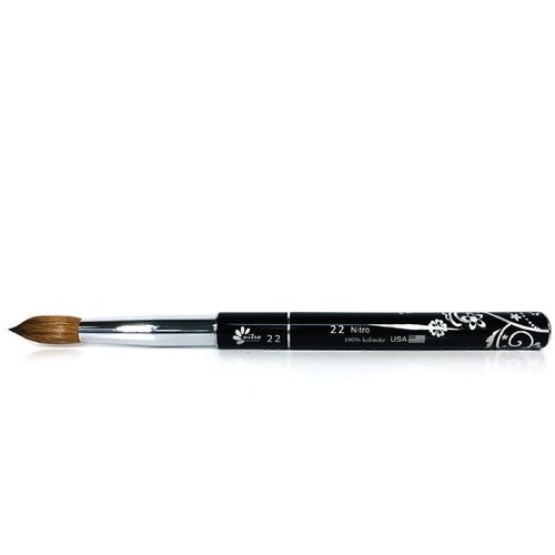 NITRO - Acrylic Kolinsky Nail Brush #22 (Black)