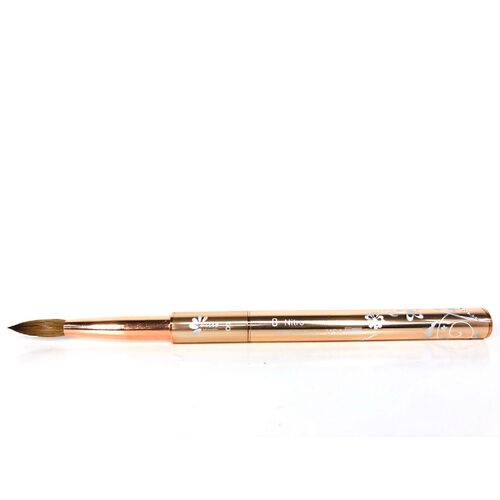 NITRO - Acrylic Kolinsky Nail Brush #8 (Gold)