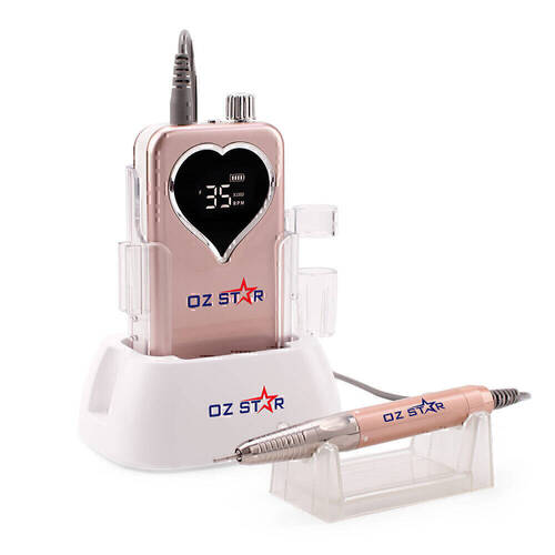 Oz Star - Cordless Brushless Electric Nail File Drill 35K - Rose Gold