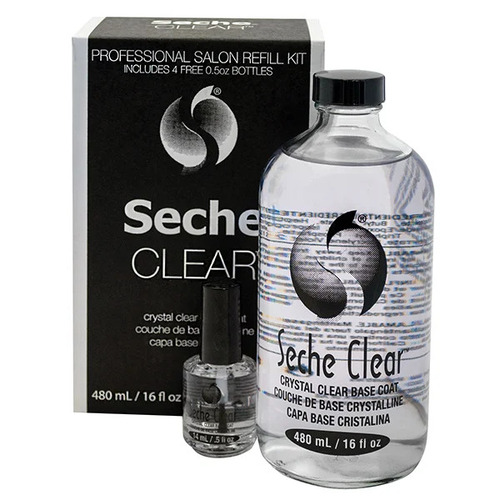 SECHE Clear - Crystal Clear Base Coat Nail Polish 16oz