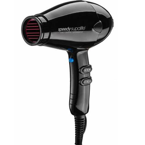 Speedy Supalite Professional Hairdryer - Black with Diffuser