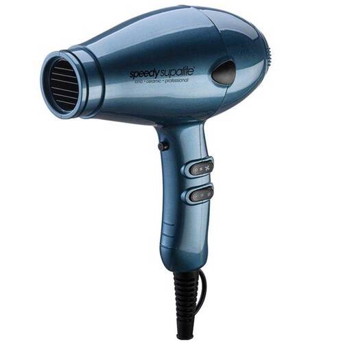 Speedy Supalite Professional Hairdryer - Steel Blue with Diffuser