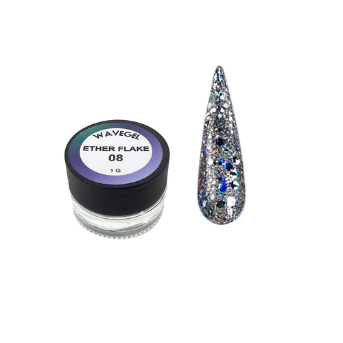 Wave Gel - Nail Foil Art Glitter Holographic Ether Flake 08 (1g)